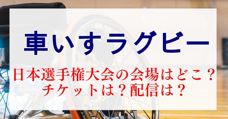 車いすラグビー日本選手権大会はどこで観られるの？チケットは？配信は？